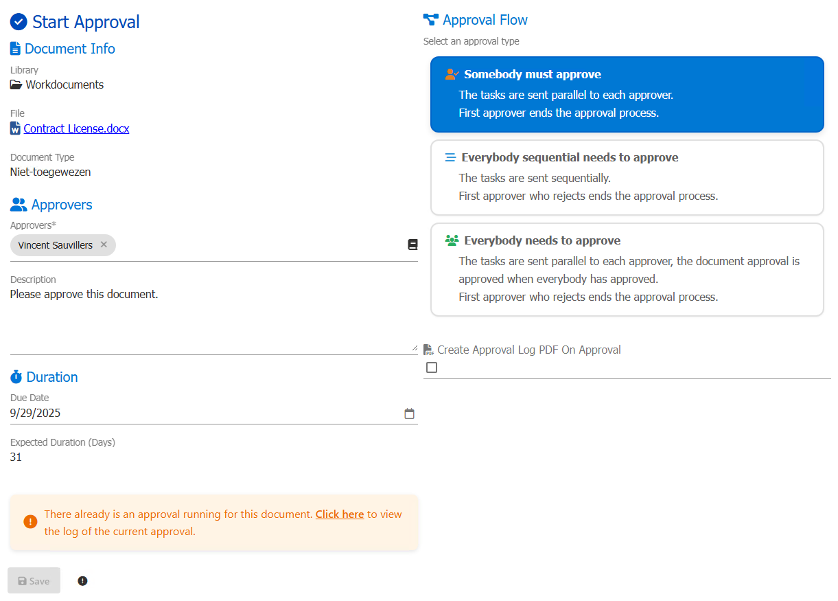 Ometa Starting an Approval | Ometa Solutions Documentation