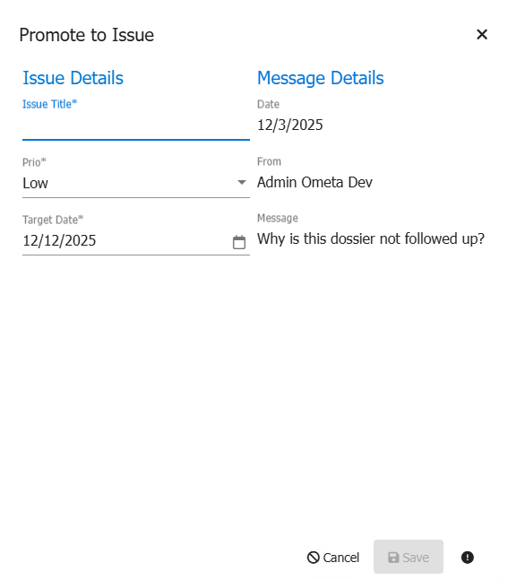 Messages | Ometa Solutions Documentation