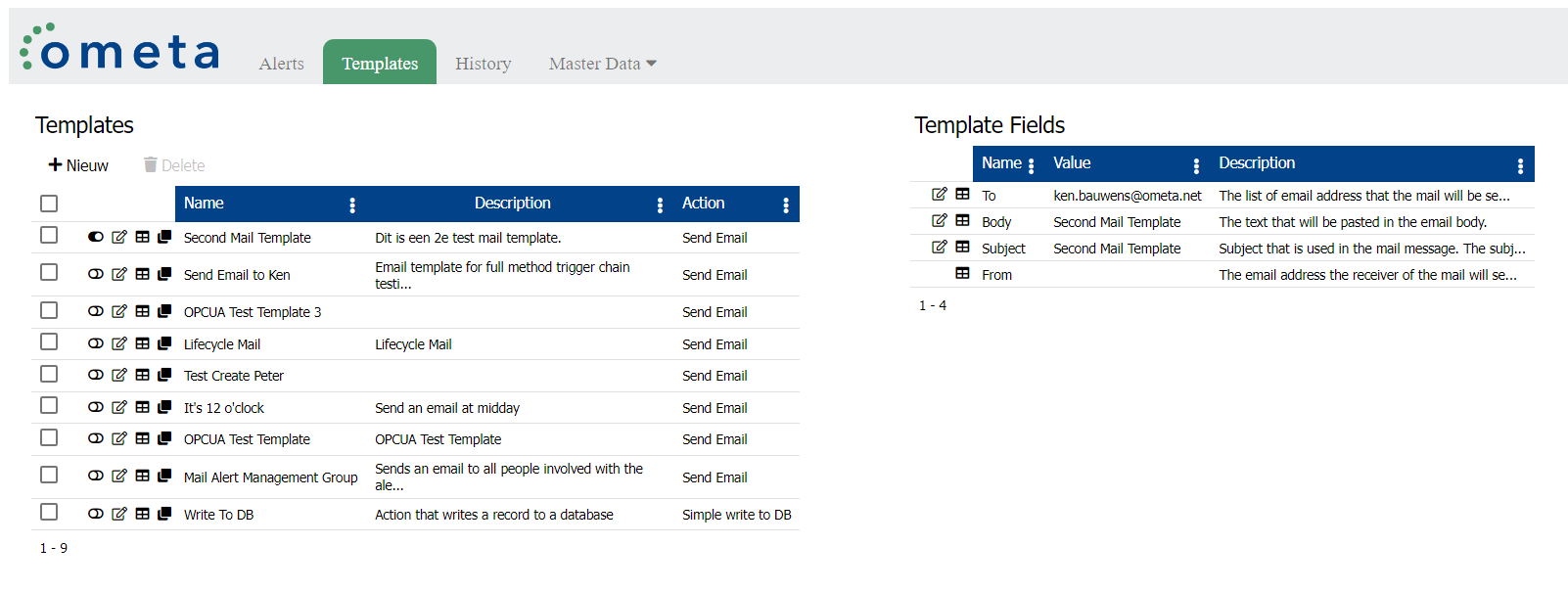 Templates | Ometa Solutions Documentation